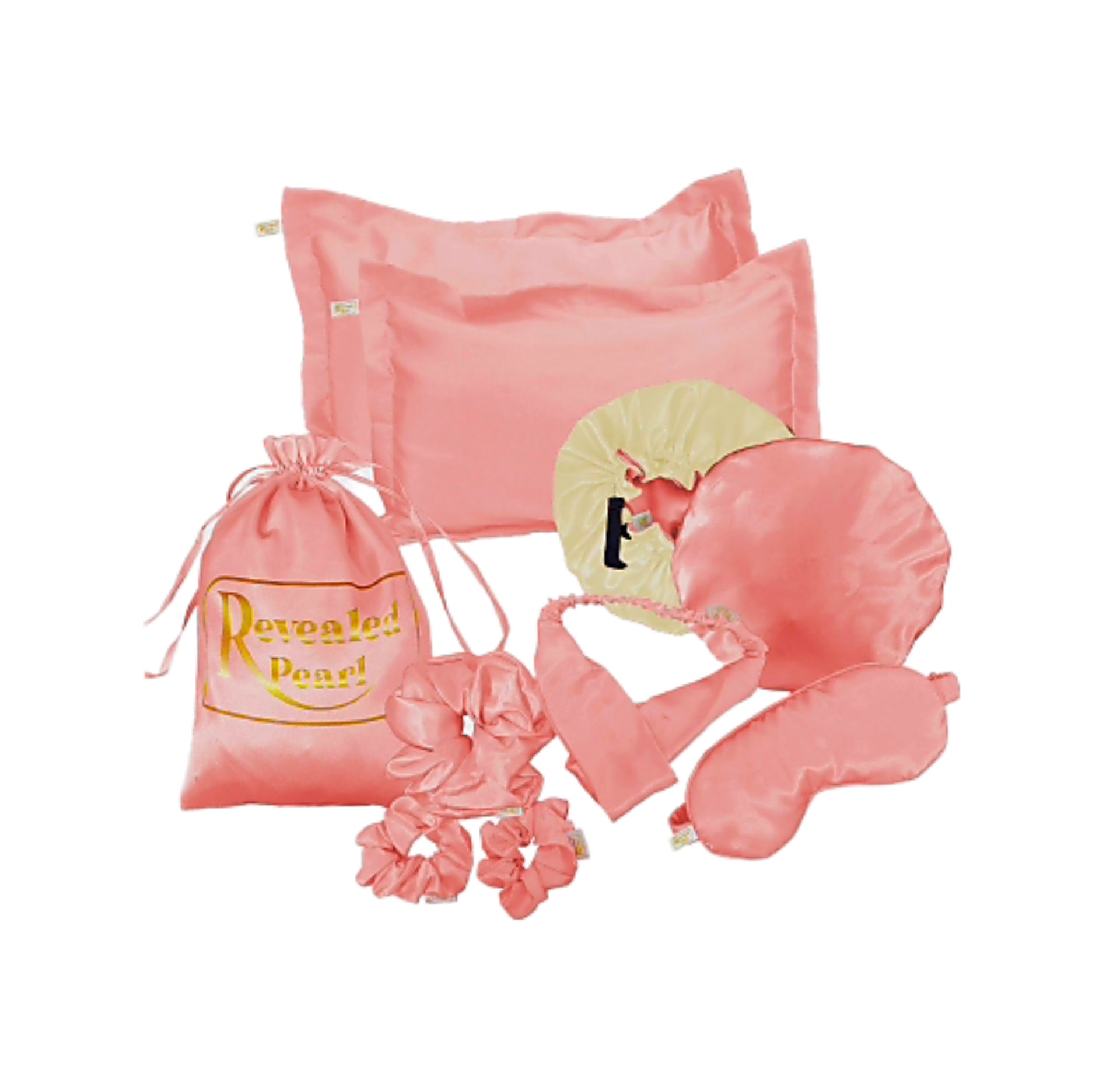 Natural hair essentials,reversible and adjustable Satin bonnet and  pillowcases with eye mask set of pieces