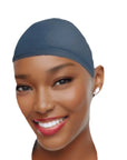 Satin lined wig cap for moisture retention, good for all hair types (4 pack black)