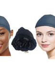 Satin lined wig cap/ wig cap with satin/ cap for moisture( Black)