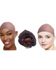 Satin lined wig cap/ wig cap with satin/ cap for moisture( Brown)
